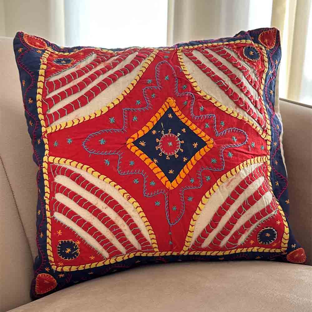 Embroidered sales pillow cover