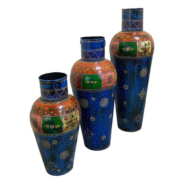 Vintage Iron Vases - Set of 3 - Min Ayn Home Home Decoration