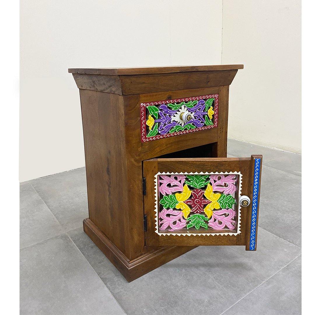 Small wooden deals cabinet with drawers