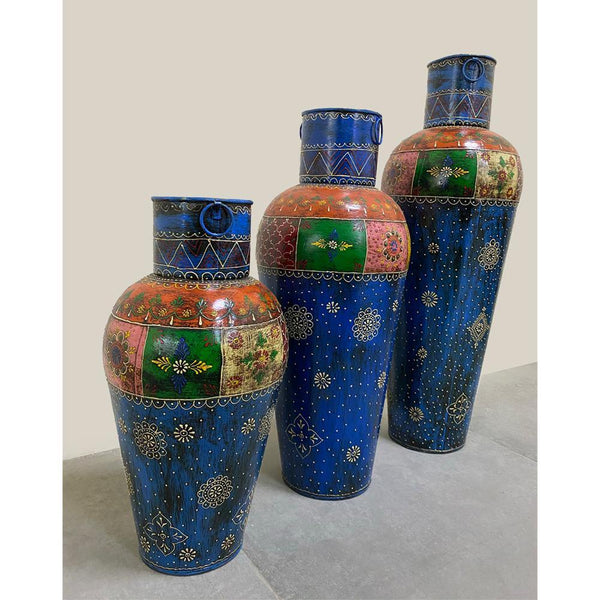 Vintage Iron Vases - Set of 3 - Min Ayn Home Home Decoration