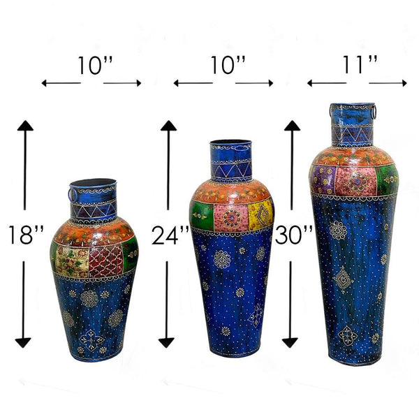 Vintage Iron Vases - Set of 3 - Min Ayn Home Home Decoration